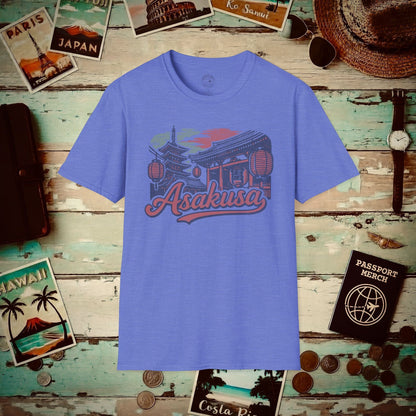 Asakusa, Japan - 80's Vintage T-Shirt Heather Royal / S