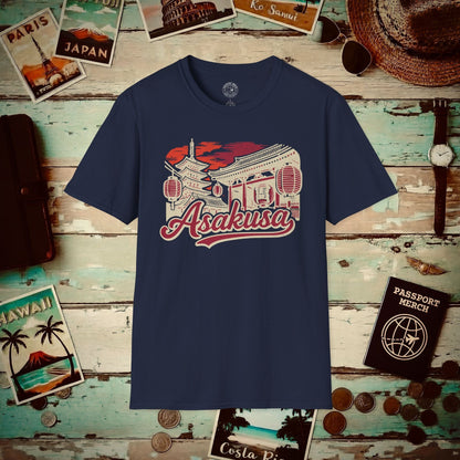 Asakusa, Japan - 80's Vintage T-Shirt Navy / S