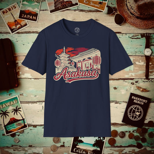 Asakusa, Japan - 80's Vintage T-Shirt Navy / S