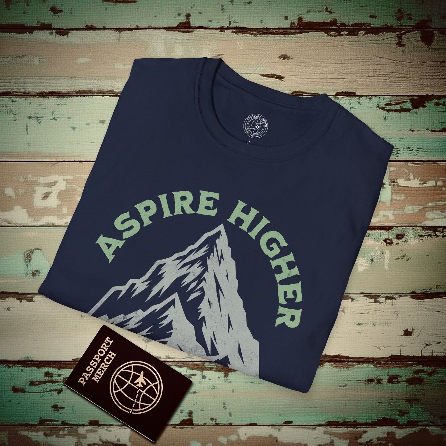 Aspire Higher, Everest Nepal-Tibet T-Shirt Navy / S