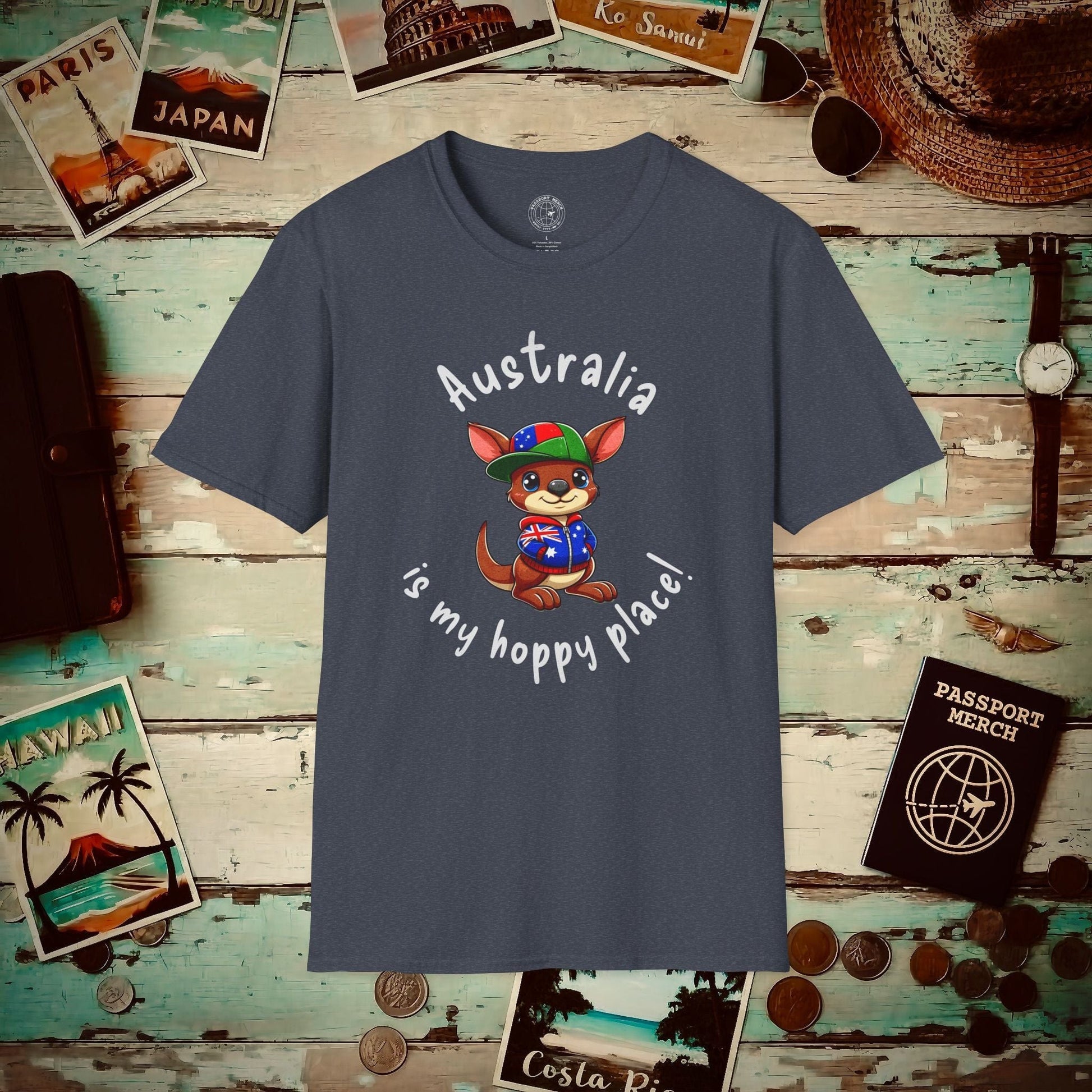 Australia is my hoppy place! T-Shirt Heather Navy / S