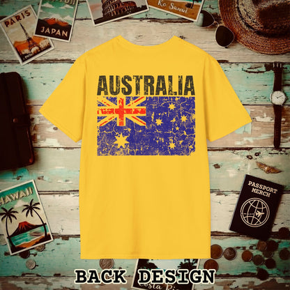Australia Vintage Flag Back Print T-Shirt Daisy / S