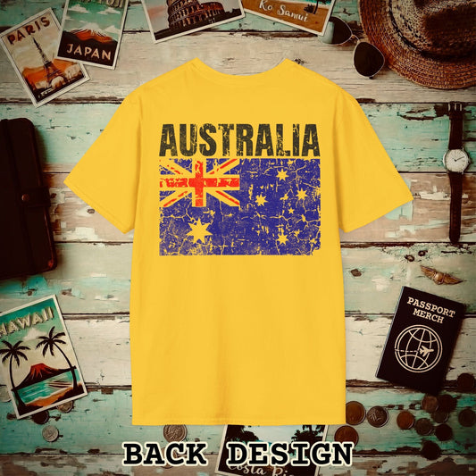 Australia Vintage Flag Back Print T-Shirt Daisy / S