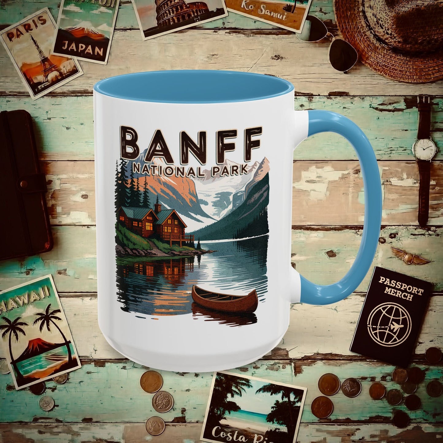 Banff National Park, Canada 15oz Mug Light Blue / 15oz