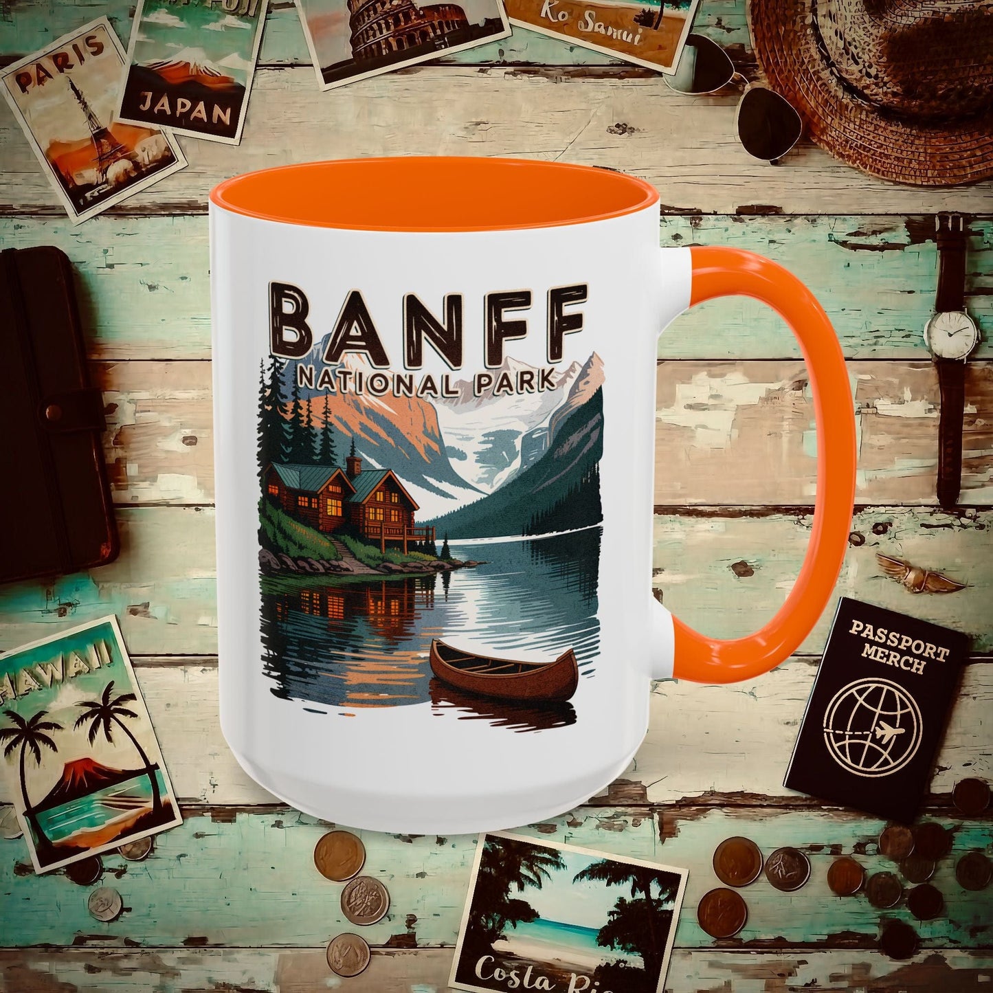 Banff National Park, Canada 15oz Mug Orange / 15oz