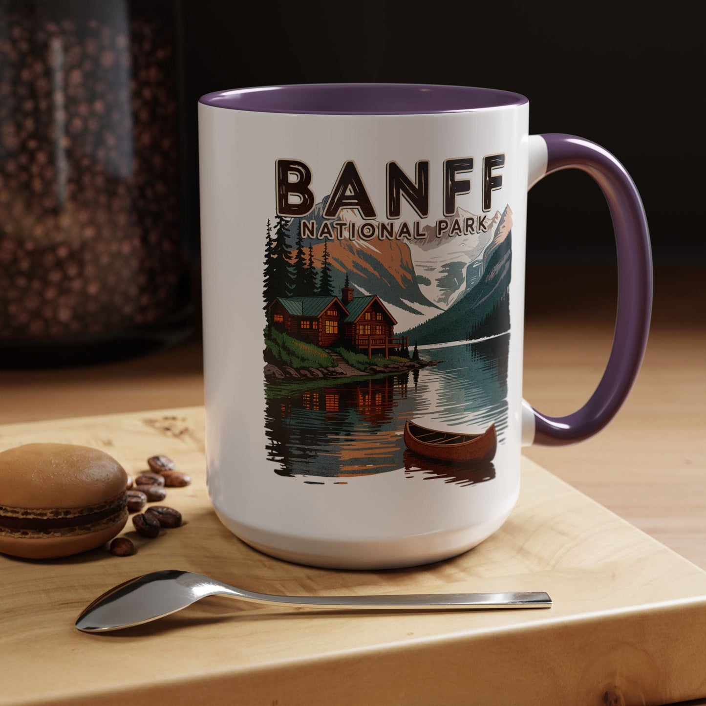 Banff National Park, Canada 15oz Mug Purple / 15oz