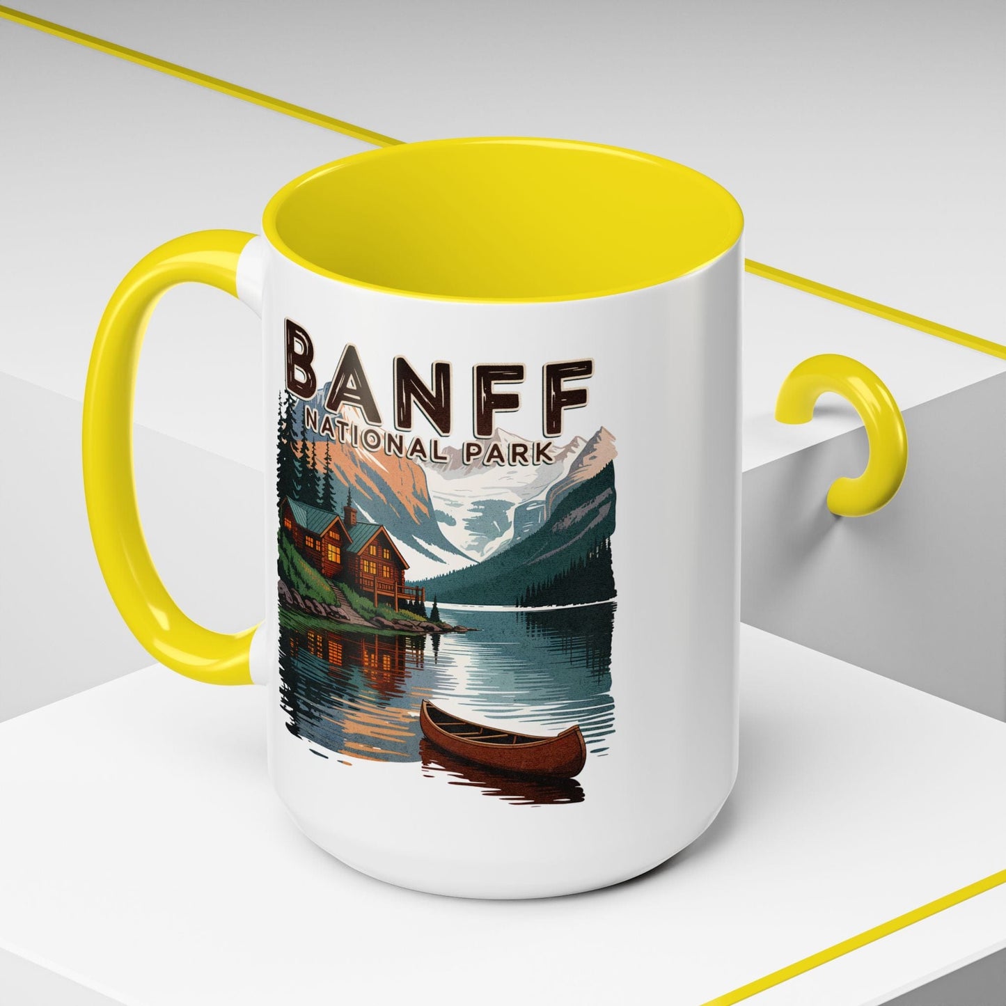 Banff National Park, Canada 15oz Mug Yellow / 15oz