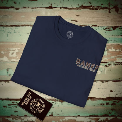 Banff National Park, Canada, Back Print T-Shirt Navy / S