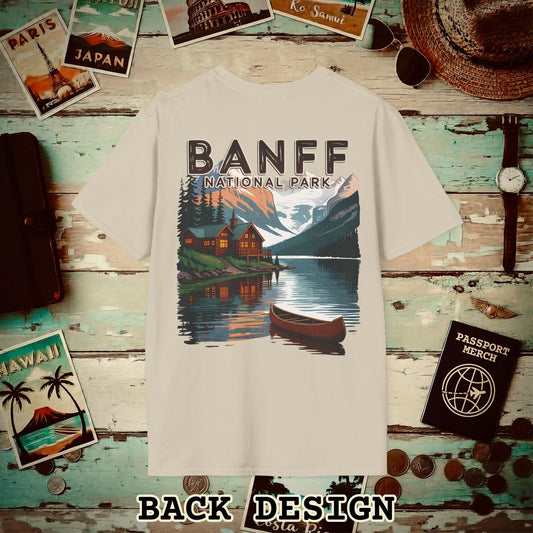 Banff National Park, Canada, Back Print T-Shirt Sand / S