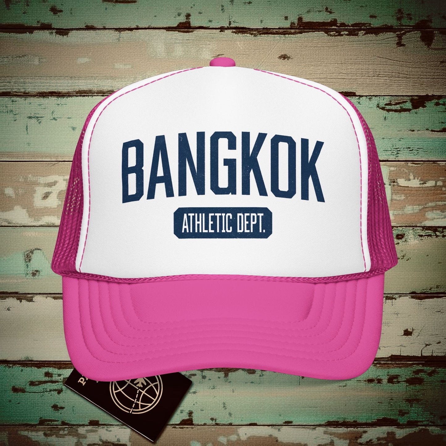 Bangkok Athletic Dept. Hawaii Trucker Hat Hot Pink/ White/ Hot Pink / One size