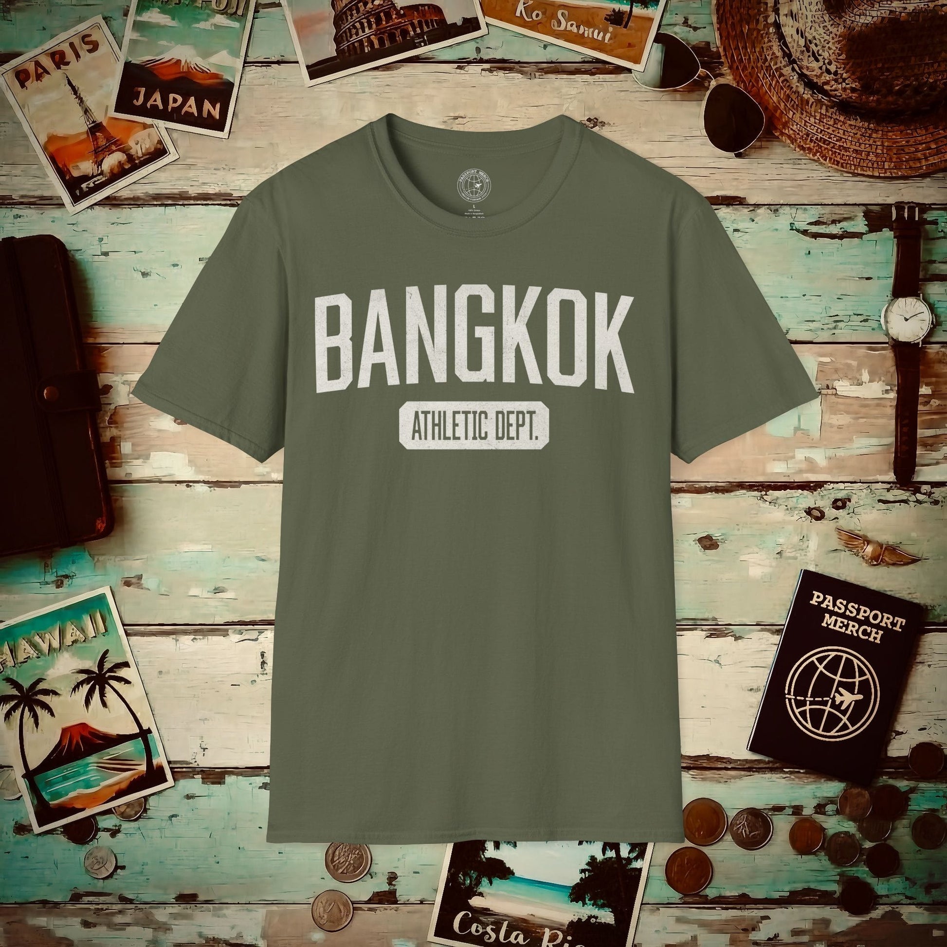Bangkok Athletic Dept. Thailand T-Shirt Military Green / S