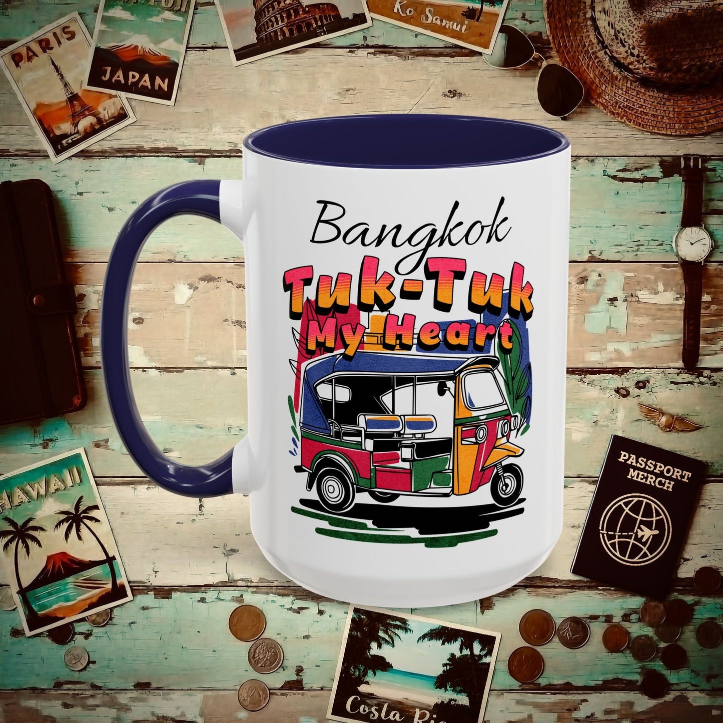 Bangkok Tuk-Tuk My Heart Thailand 15oz Mug Navy / 15oz
