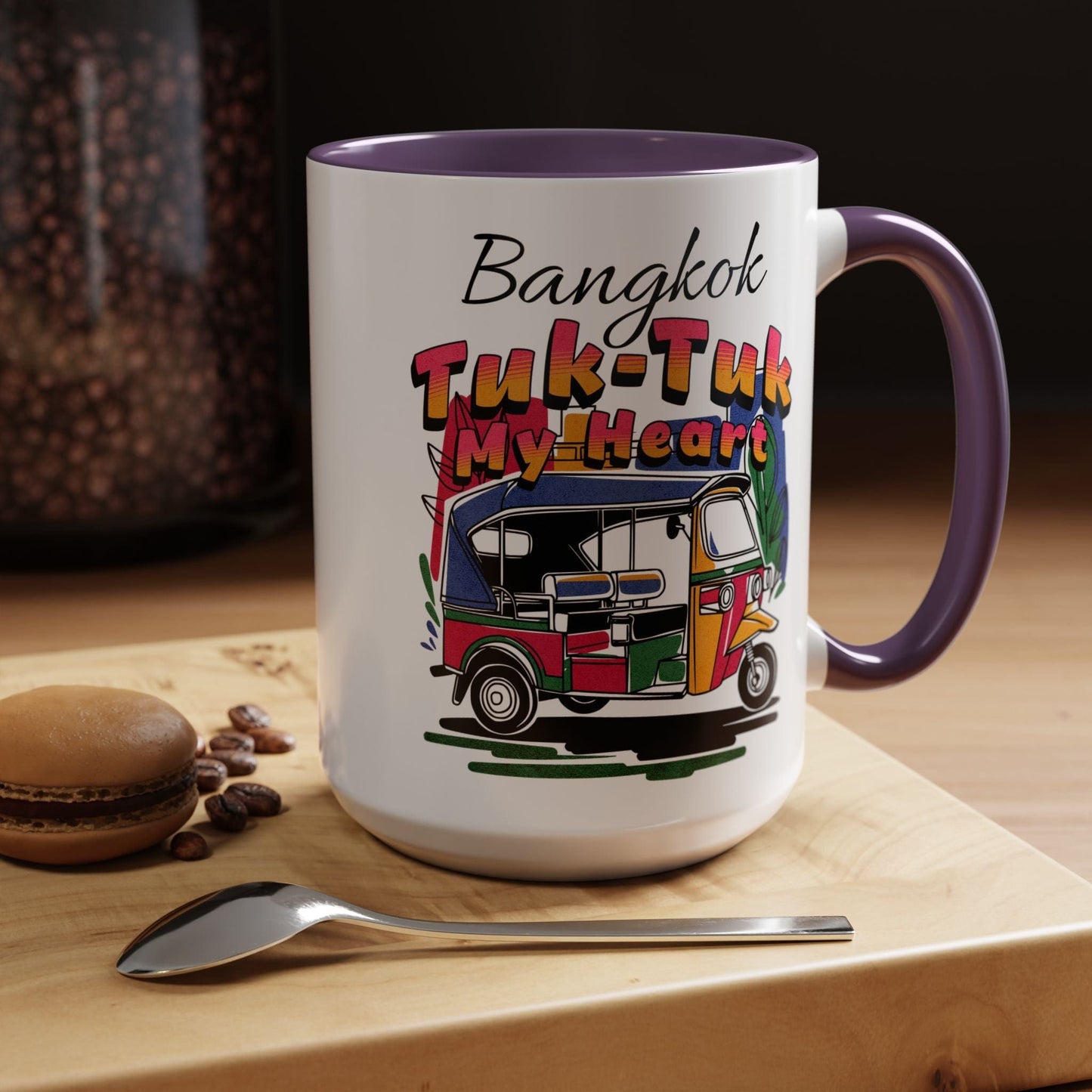 Bangkok Tuk-Tuk My Heart Thailand 15oz Mug Purple / 15oz