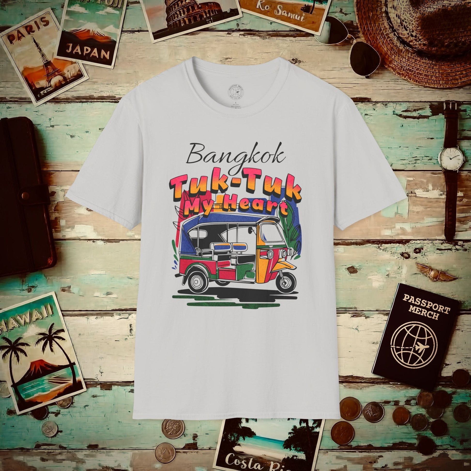 Bangkok Tuk-Tuk My Heart Thailand T-Shirt Ice Grey / S