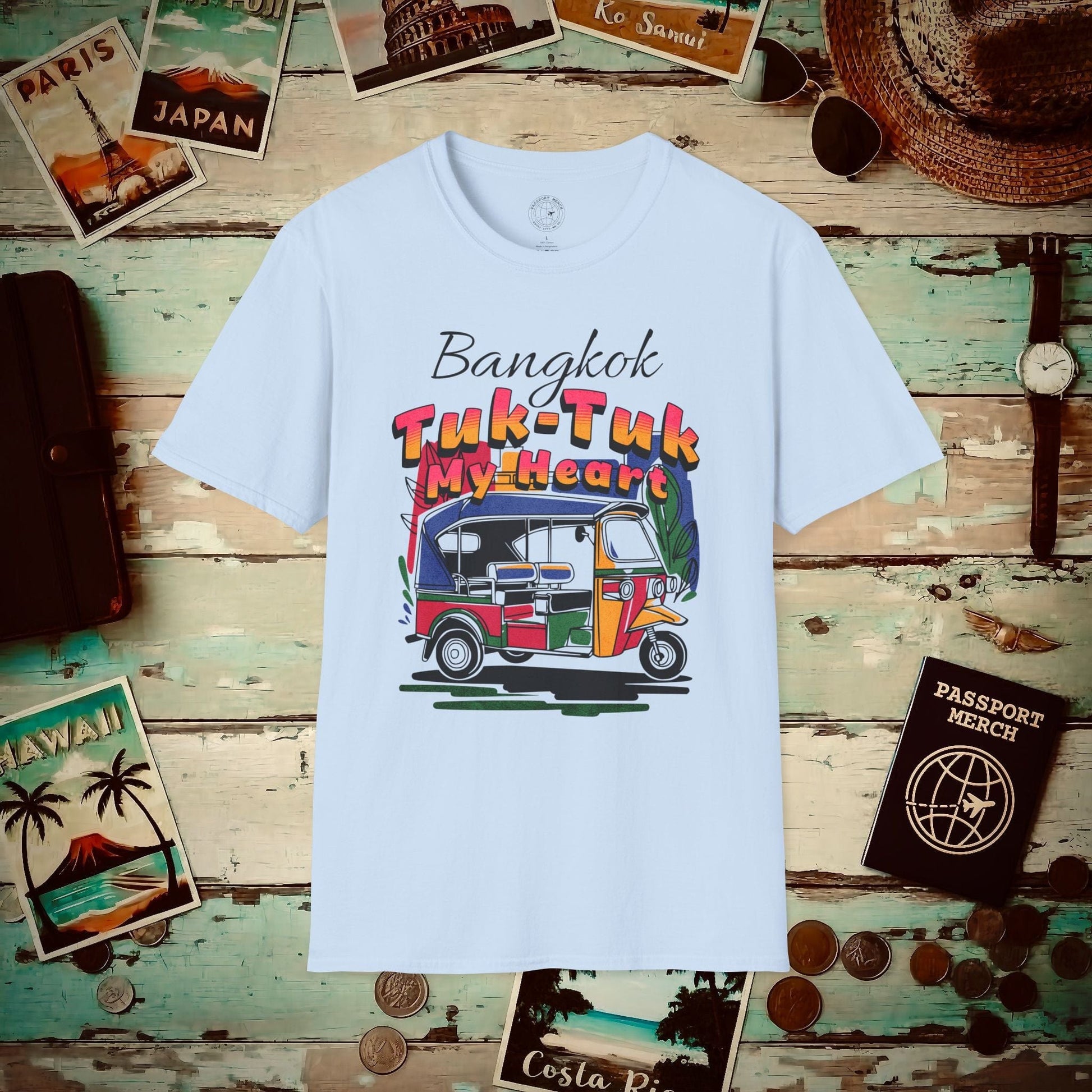 Bangkok Tuk-Tuk My Heart Thailand T-Shirt Light Blue / S