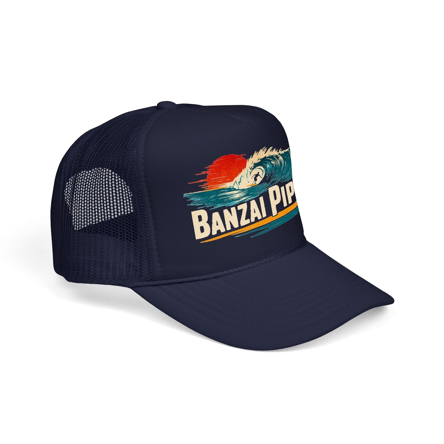 Banzai Pipeline, Oahu, Hawaii - Vibrant Surf Retro Trucker Hat