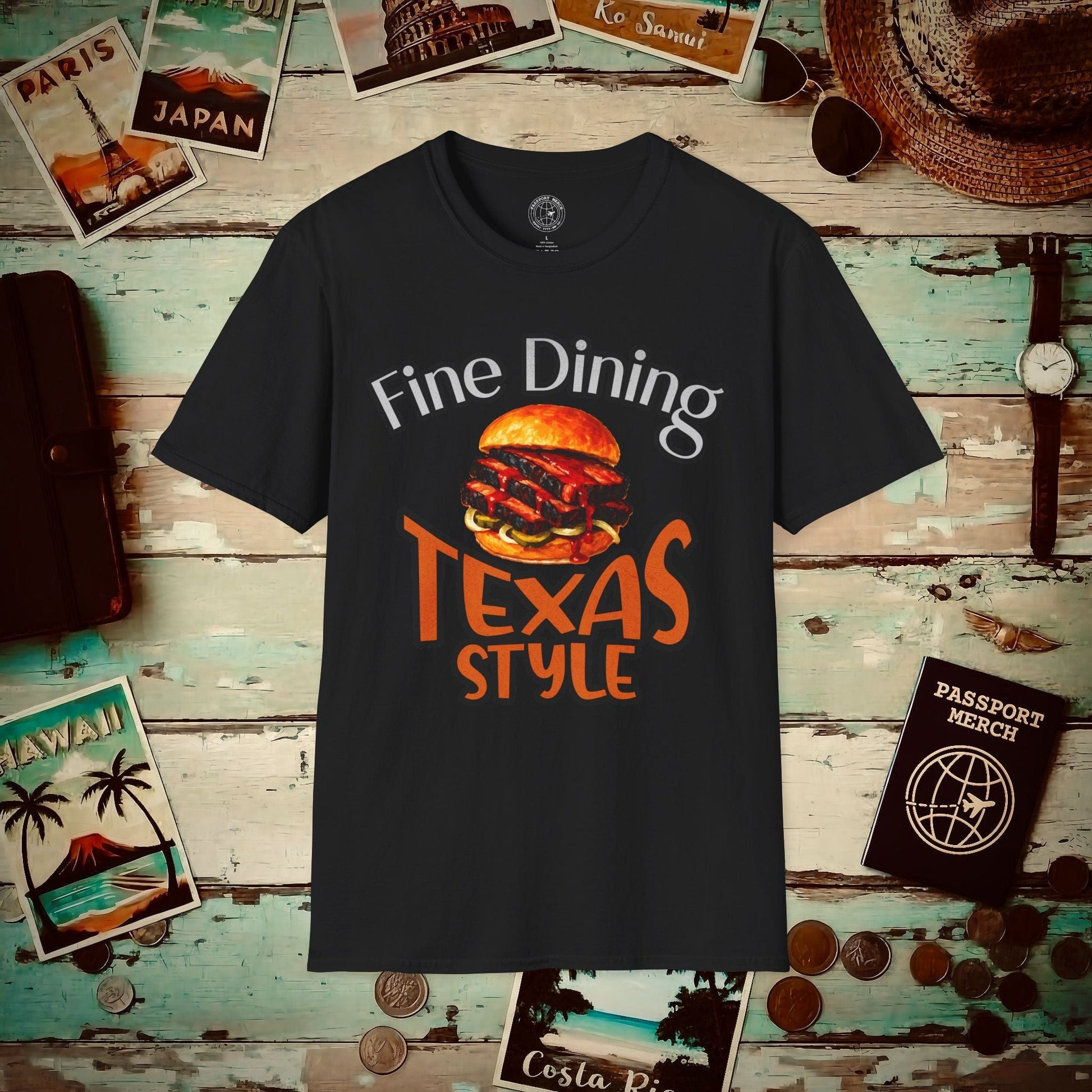 BBQ Brisket Fine Dining Texas Style T-Shirt Black / S