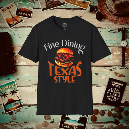 BBQ Brisket Fine Dining Texas Style T-Shirt Black / S