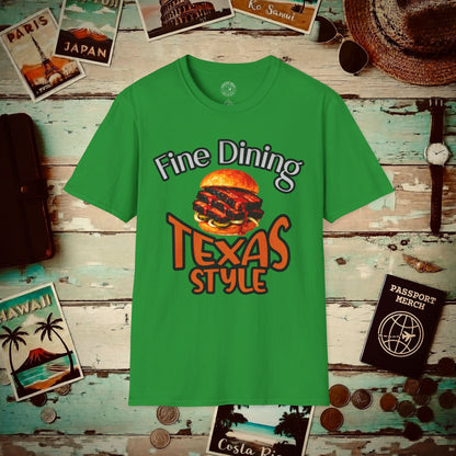 BBQ Brisket Fine Dining Texas Style T-Shirt Irish Green / S