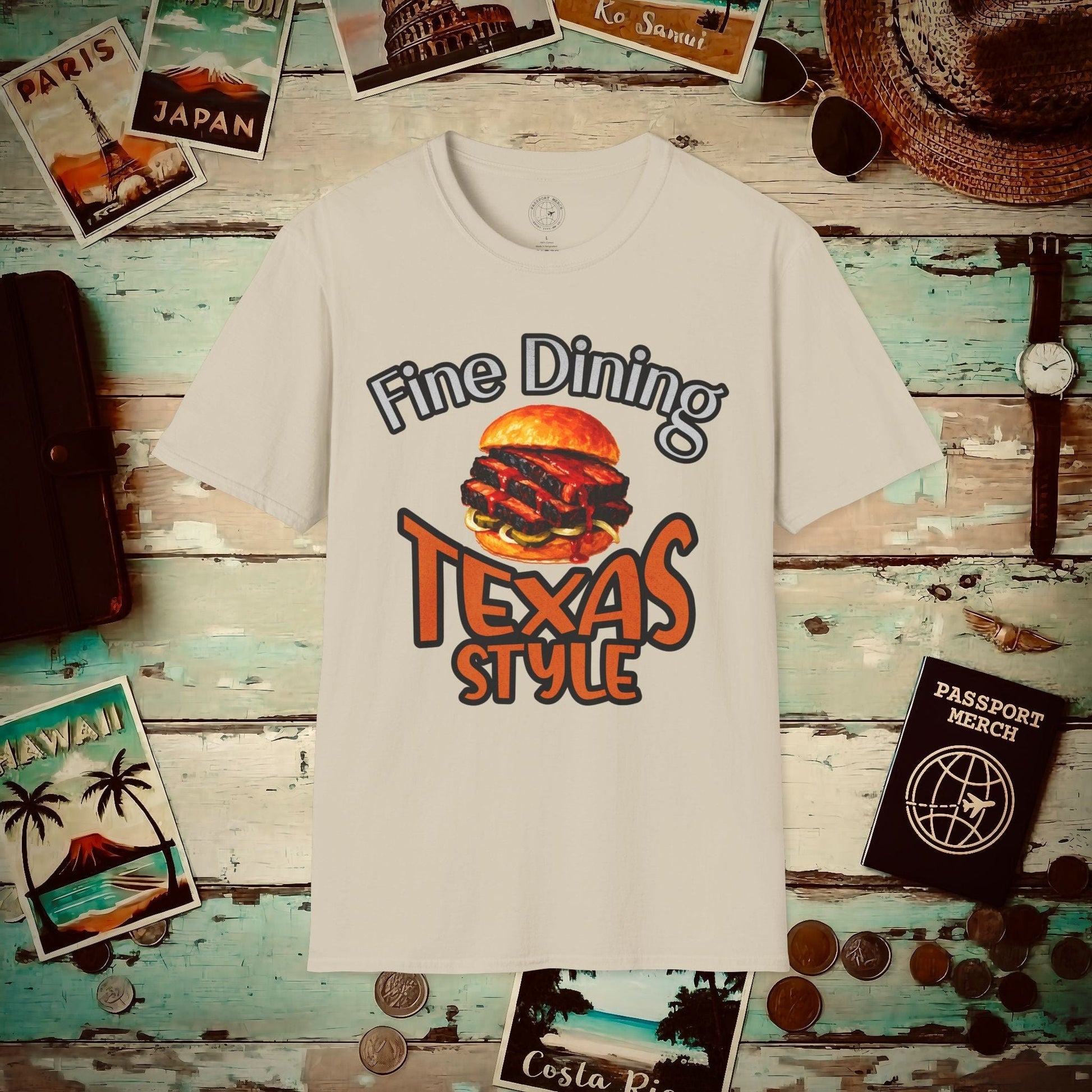 BBQ Brisket Fine Dining Texas Style T-Shirt Sand / S