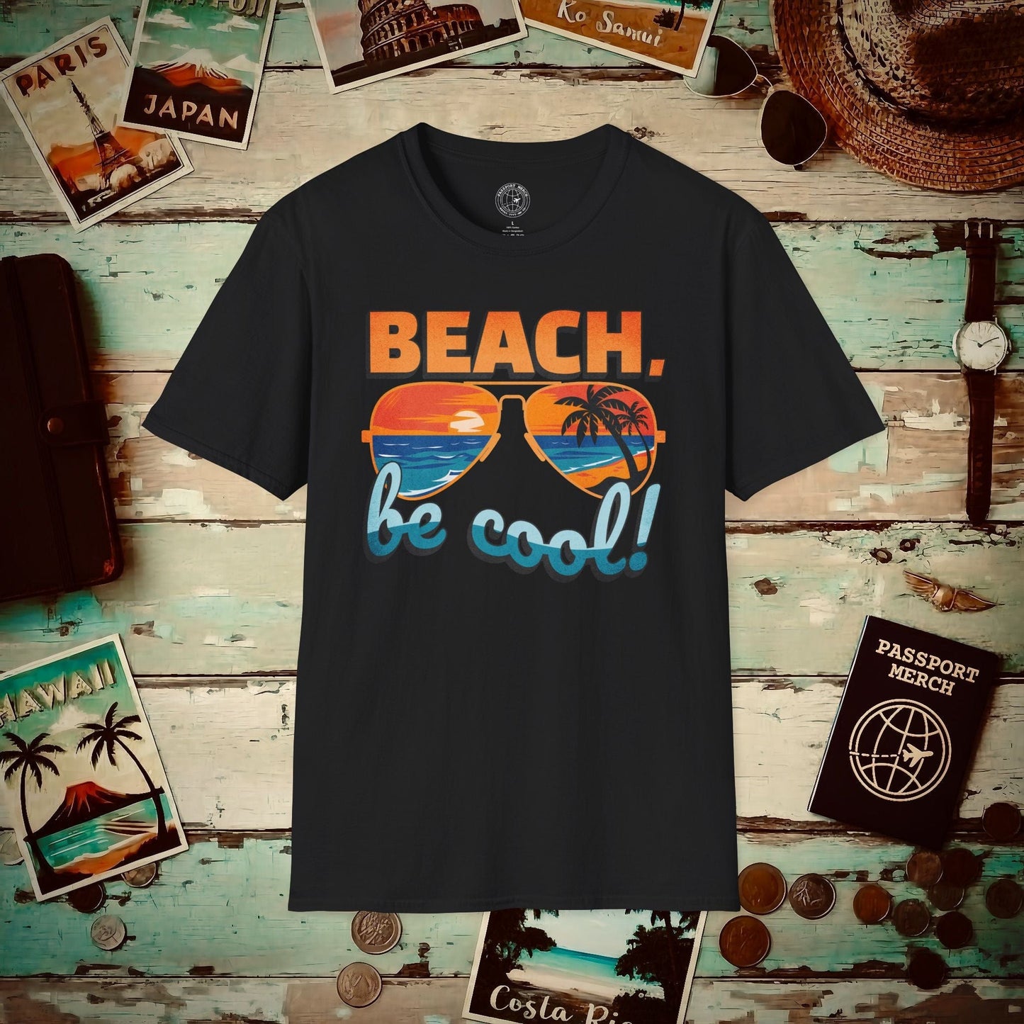 Beach, be cool! California T-Shirt Black / S