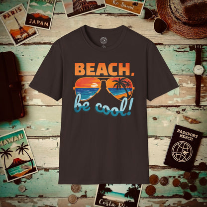 Beach, be cool! California T-Shirt Dark Chocolate / S