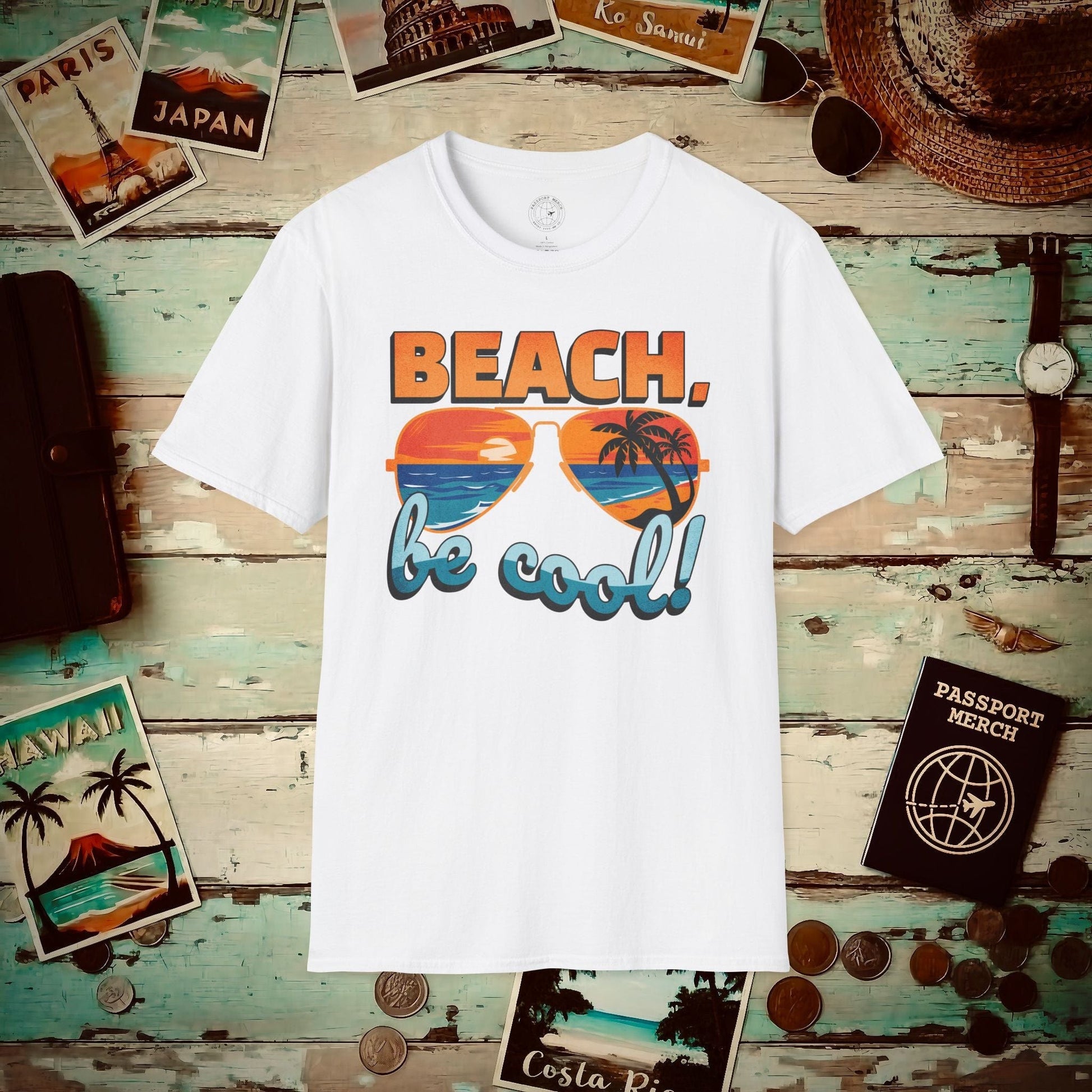 Beach, be cool! California T-Shirt White / S