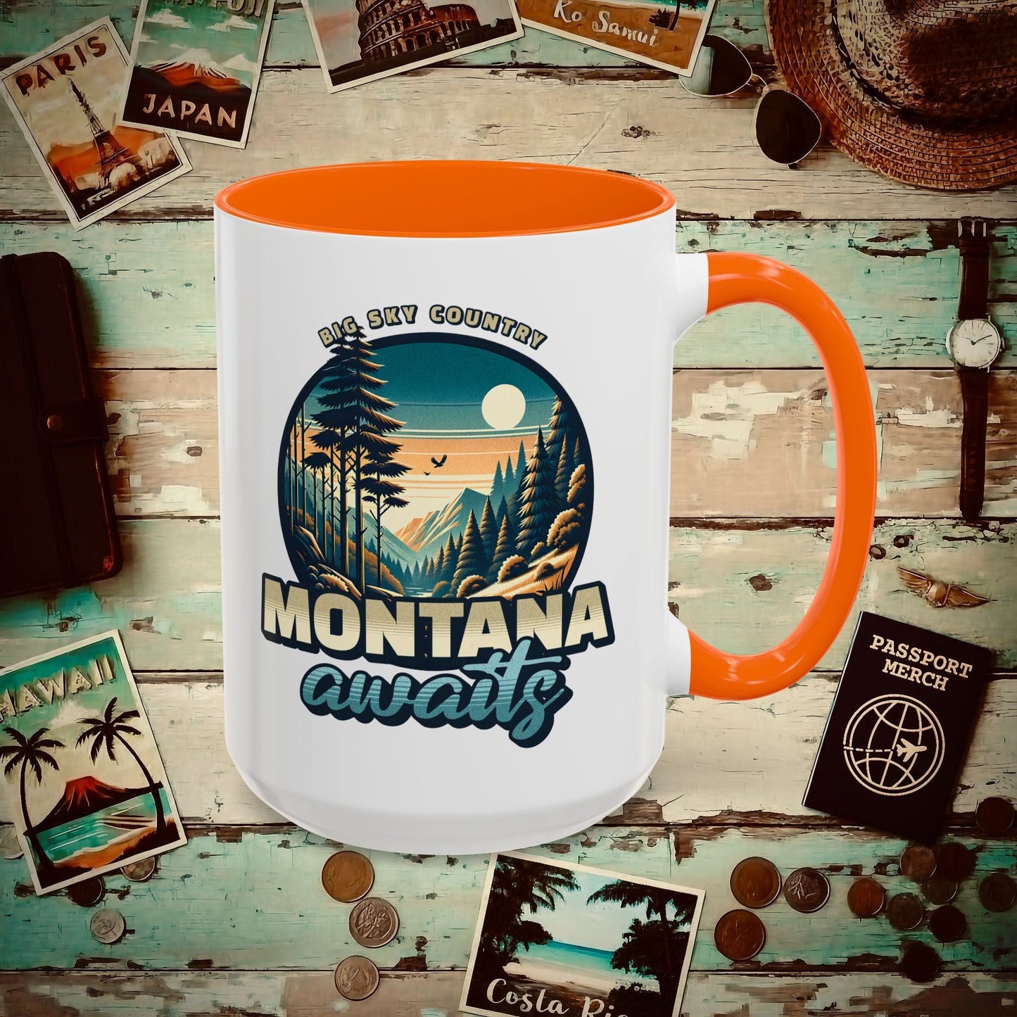 Big Sky Country Montana 15oz Mug Orange / 15oz