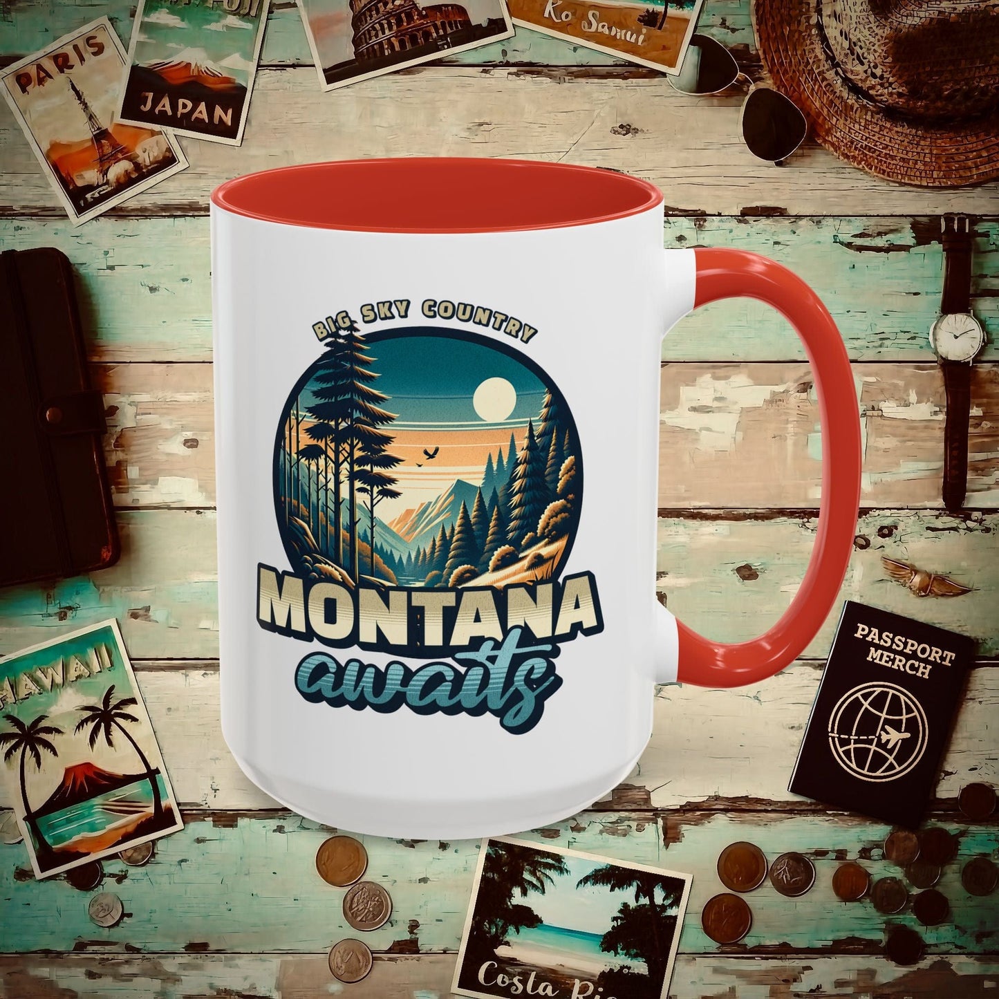 Big Sky Country Montana 15oz Mug Red / 15oz