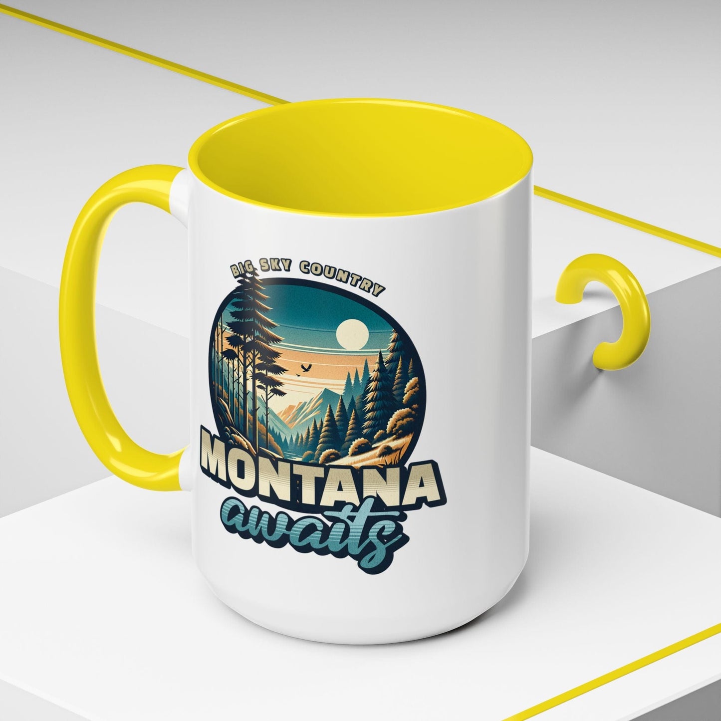 Big Sky Country Montana 15oz Mug Yellow / 15oz