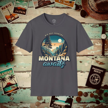 Big Sky Country Montana T-Shirt Charcoal / S