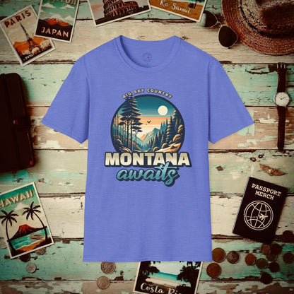 Big Sky Country Montana T-Shirt Heather Royal / S