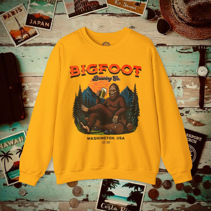 Bigfoot Brewing Company, Washington Crewneck Gold / S
