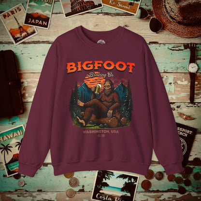Bigfoot Brewing Company, Washington Crewneck Maroon / S