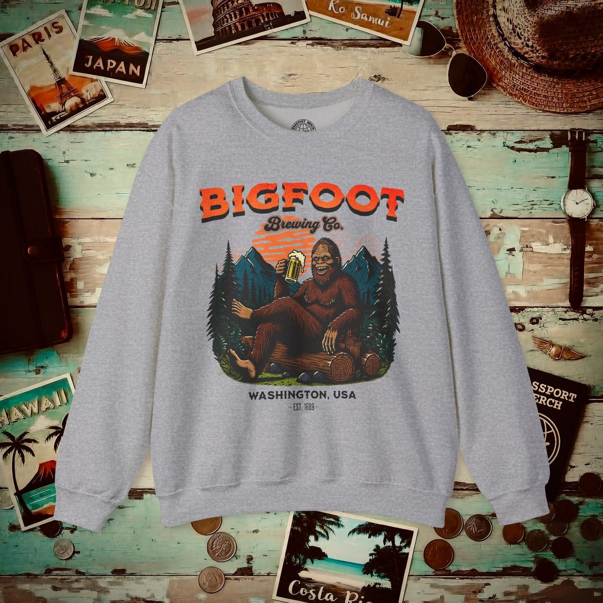 Bigfoot Brewing Company, Washington Crewneck Sport Grey / S