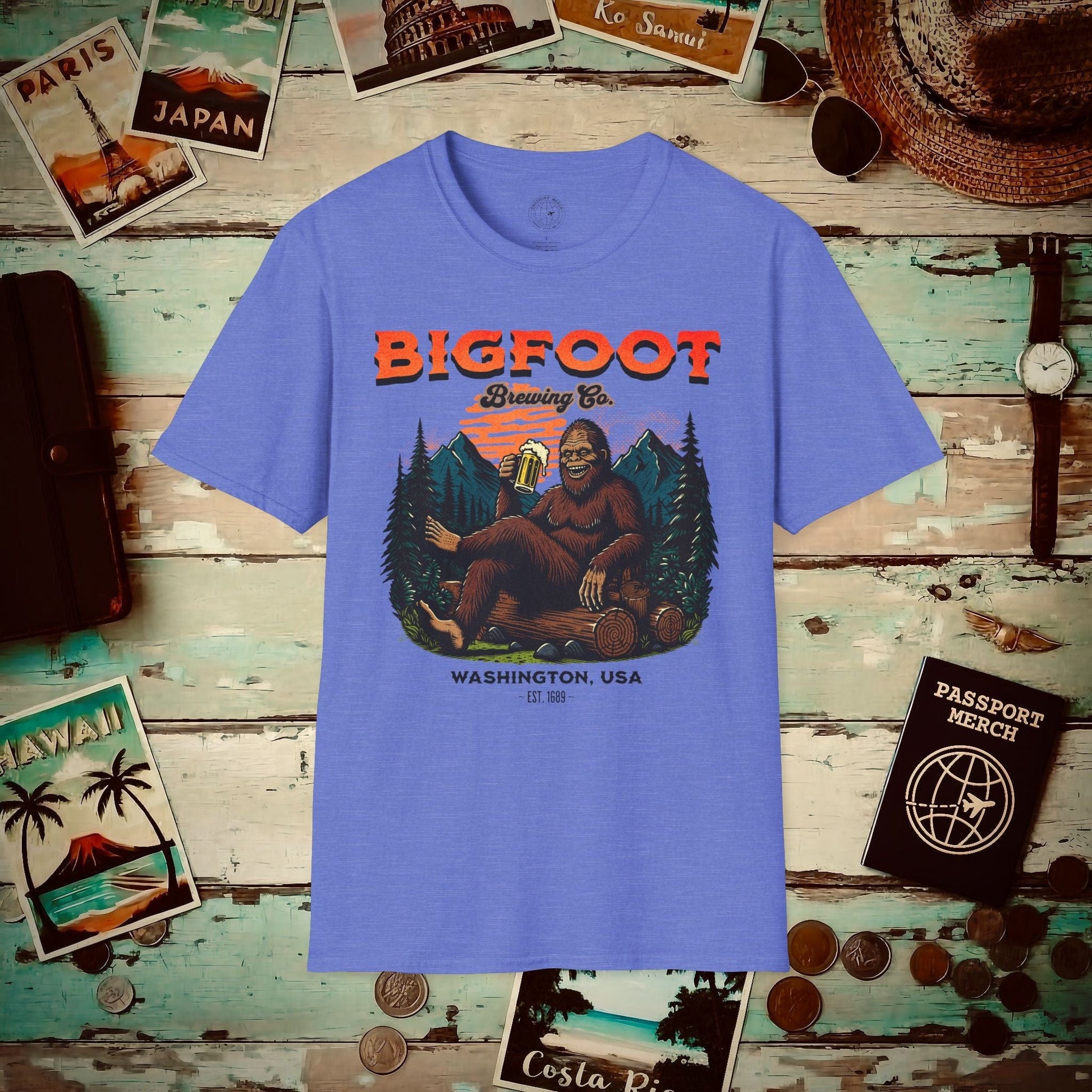 Bigfoot Brewing Company, Washington T-Shirt Heather Royal / S