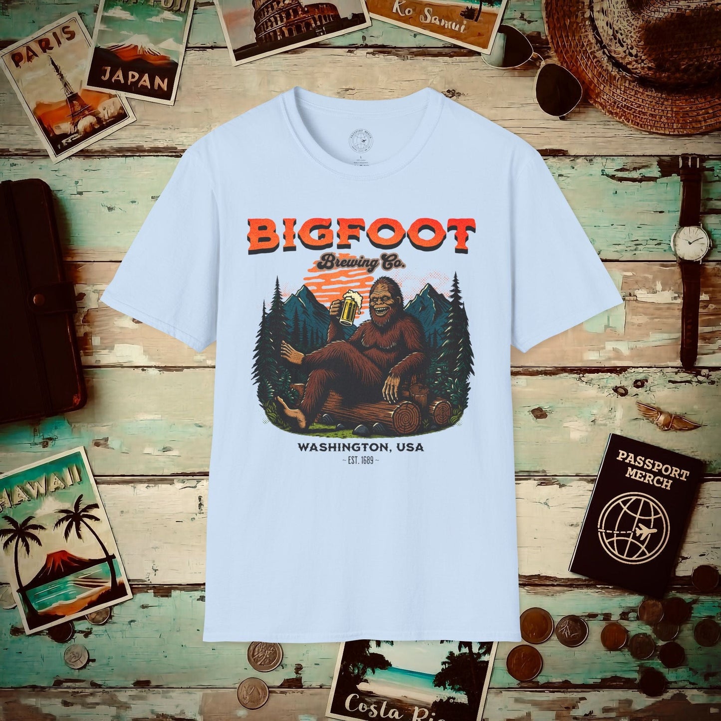Bigfoot Brewing Company, Washington T-Shirt Light Blue / S