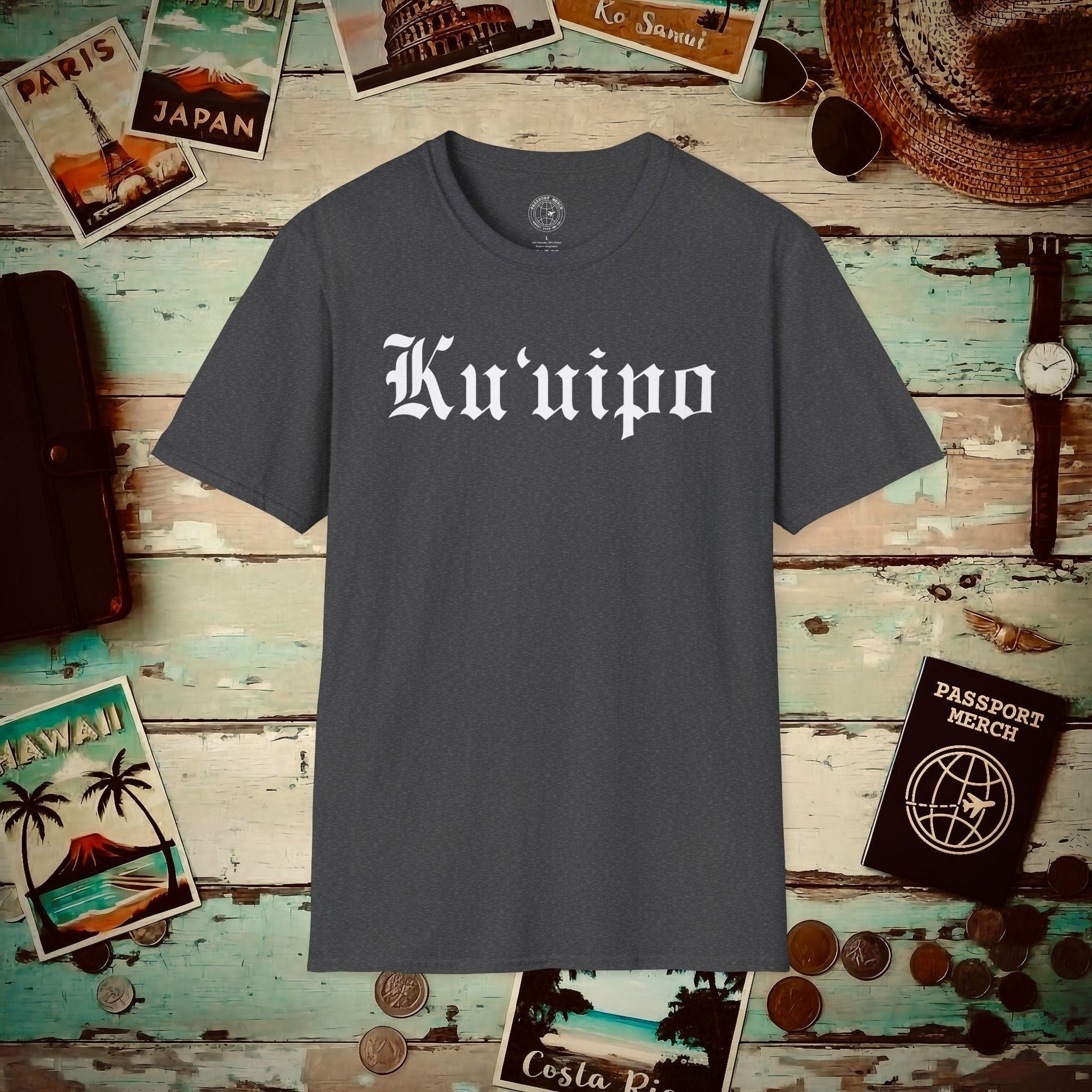 Black and White Ku'uipo (Hawaiian Jewelry Style) T-Shirt Dark Heather / S