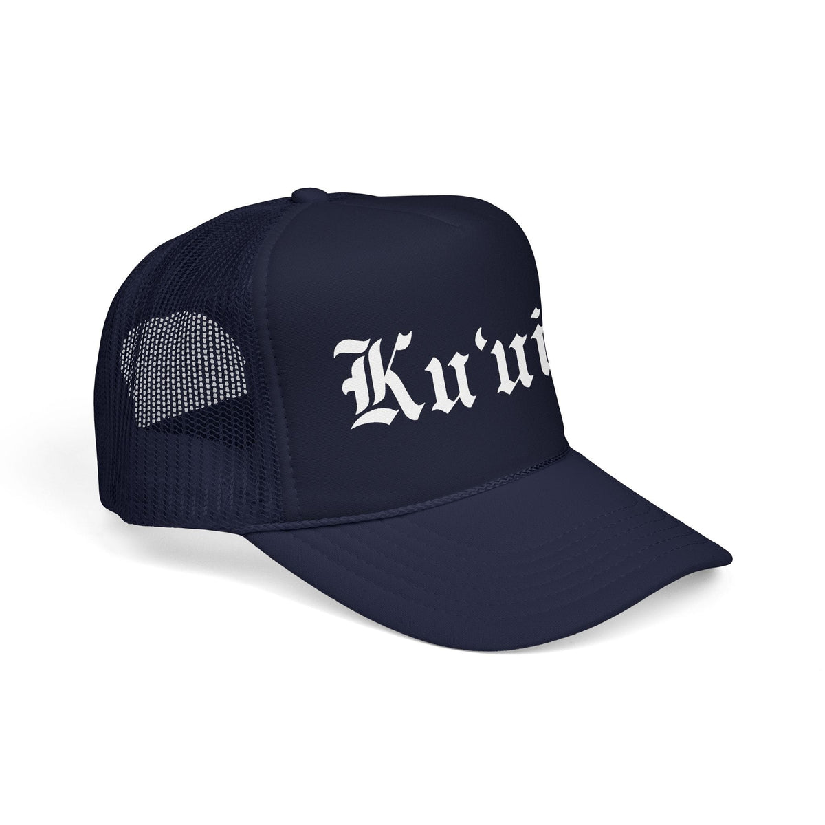 Black and White Ku'uipo (Hawaiian Jewelry Style) Trucker Hat