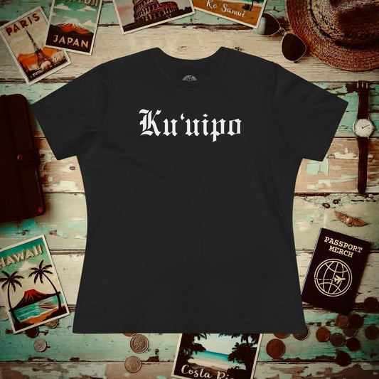 Black and White Ku'uipo (Hawaiian Jewelry Style), Womens Fit T-Shirt Black / S