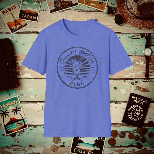 Board Certified Daiquiri Inspector, Cuba T-Shirt Heather Royal / S