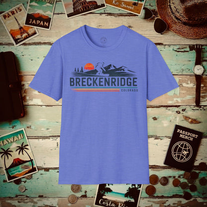 Breckenridge Colorado - Vibrant Ski Retro T-Shirt Heather Royal / S