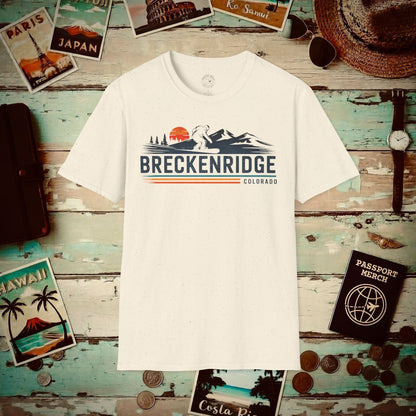 Breckenridge Colorado - Vibrant Ski Retro T-Shirt Natural / S