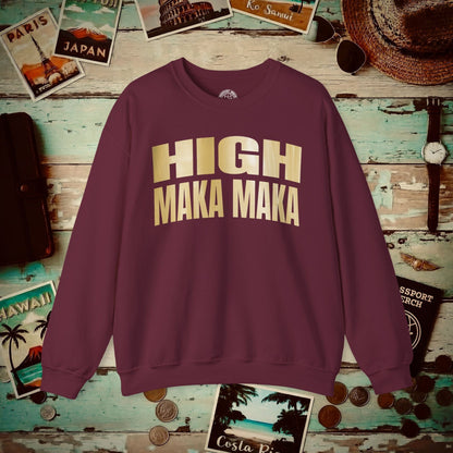 Bullion Gold High Maka Maka, Hawaii Crewneck Maroon / S