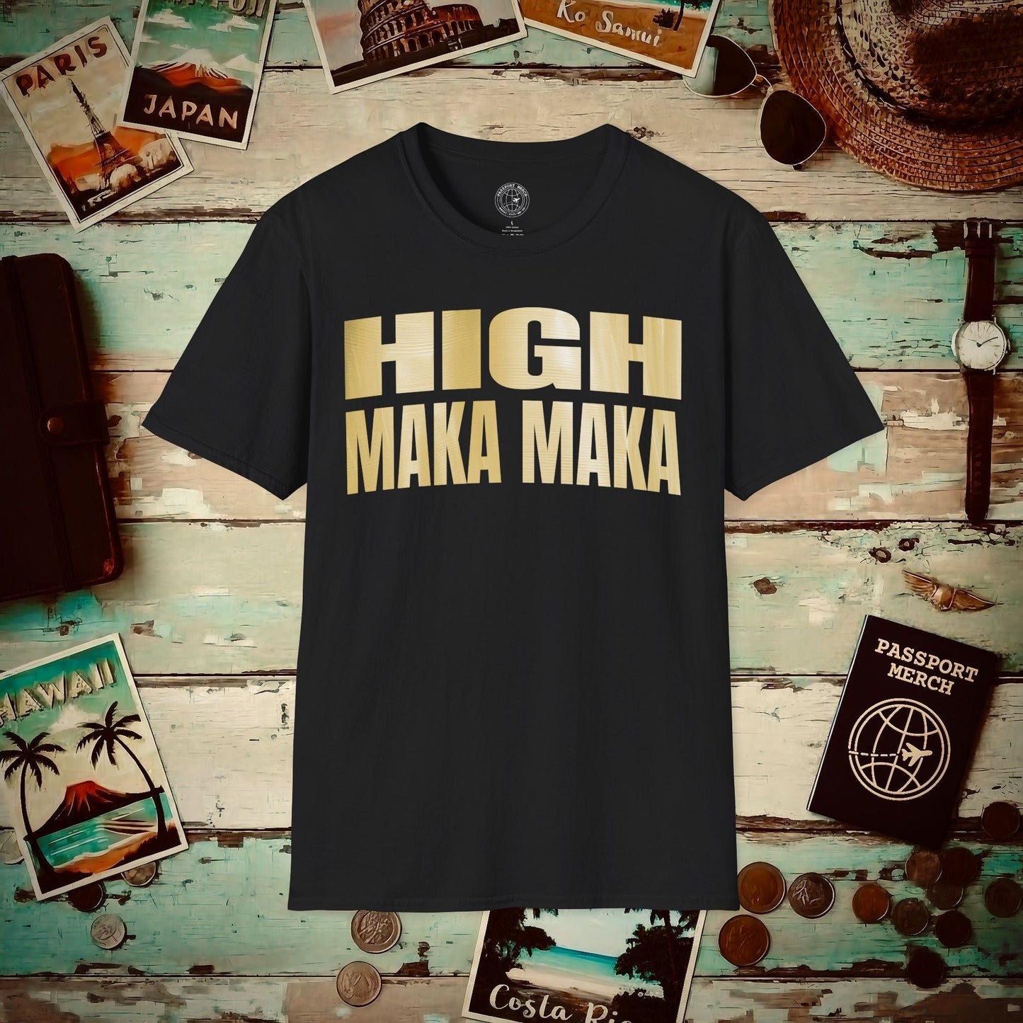 Bullion Gold High Maka Maka, Hawaii T-Shirt Black / S