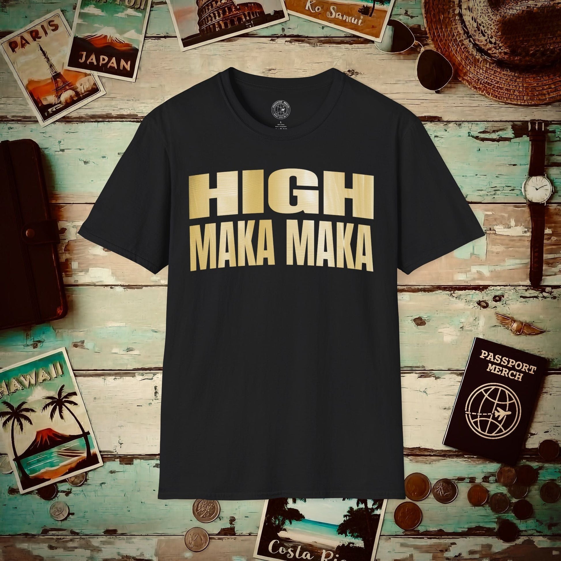 Bullion Gold High Maka Maka, Hawaii T-Shirt Black / S