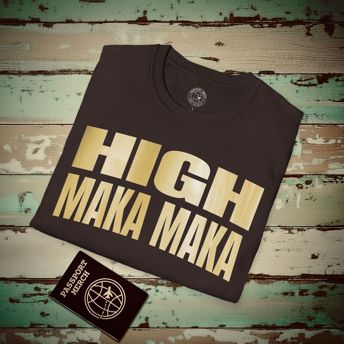 Bullion Gold High Maka Maka, Hawaii T-Shirt Dark Chocolate / S