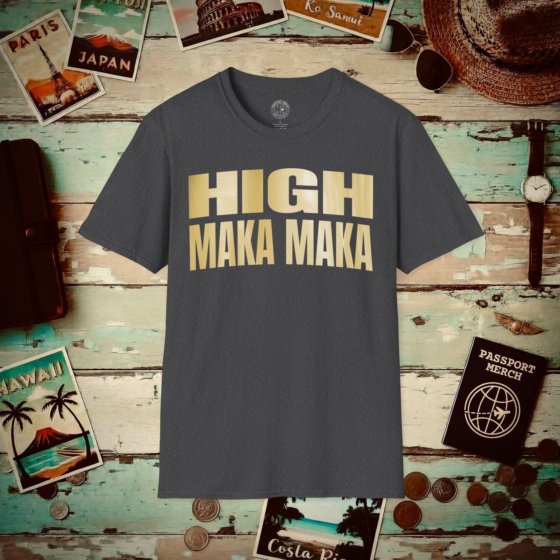Bullion Gold High Maka Maka, Hawaii T-Shirt Dark Heather / S