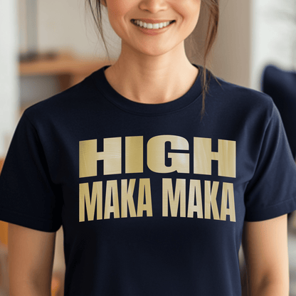 Bullion Gold High Maka Maka, Hawaii T-Shirt Navy / S