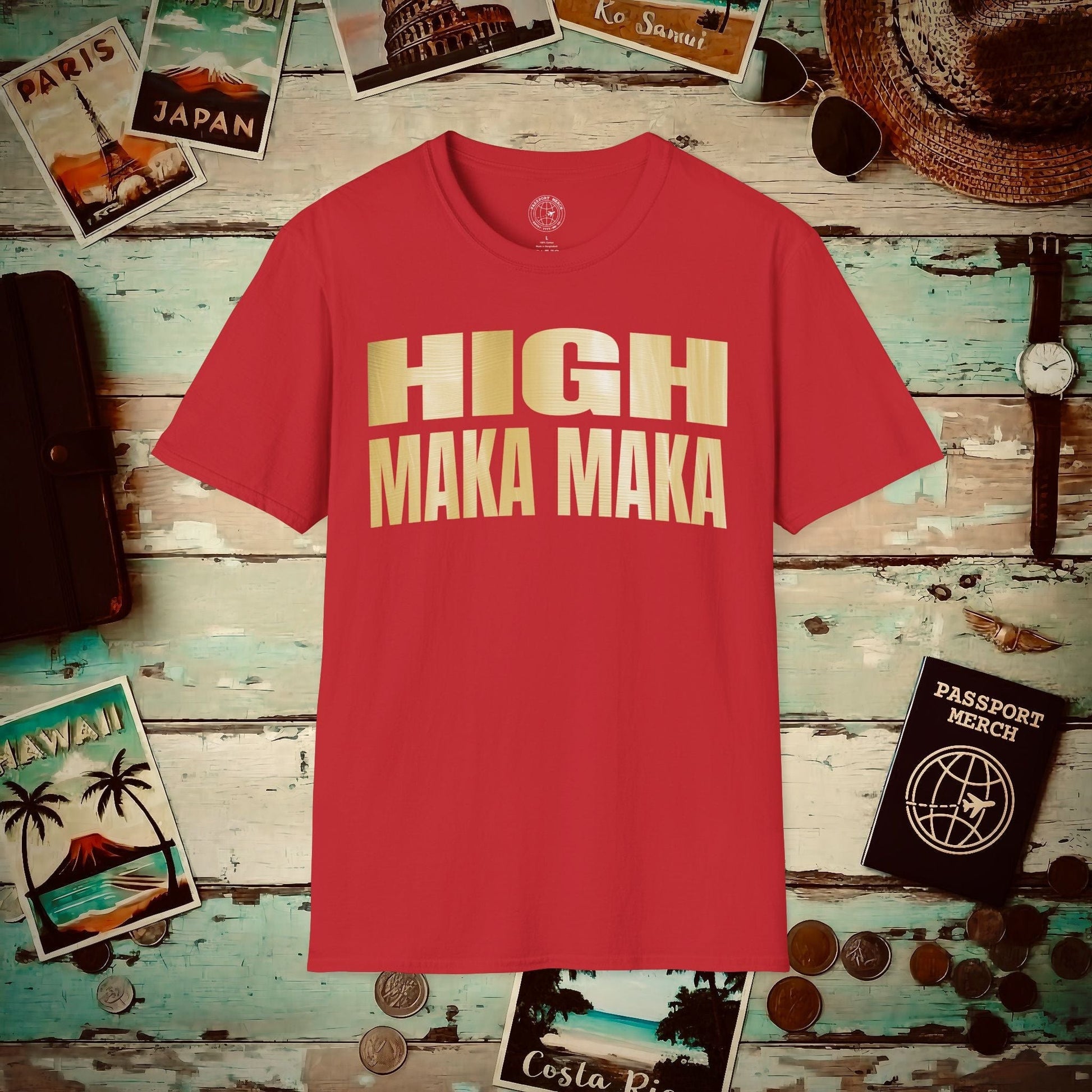 Bullion Gold High Maka Maka, Hawaii T-Shirt Red / S
